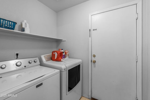 laundry room with separate washer and dryer