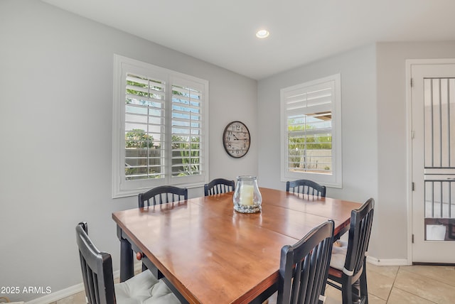 4229 W Magdalena Ln, Laveen, AZ 85339 - dining space with plenty of natural light, recessed lighting, baseboards, and light tile patterned floors