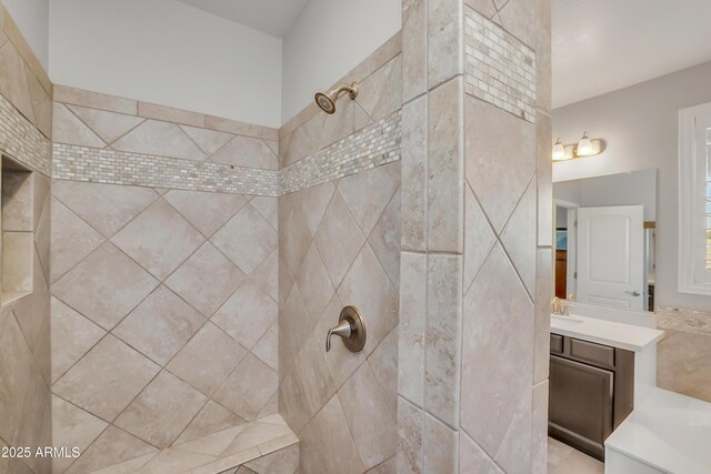 4229 W Magdalena Ln, Laveen, AZ 85339 - full bathroom featuring vanity and a tile shower