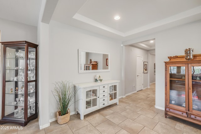 4229 W Magdalena Ln, Laveen, AZ 85339 - interior space with light tile patterned floors, baseboards, and recessed lighting