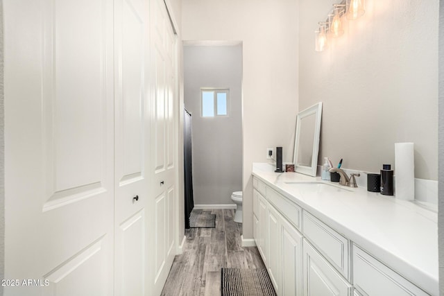 38415 N 25th Ave, Phoenix, AZ 85086 - full bathroom featuring vanity, wood finished floors, and a shower with shower curtain