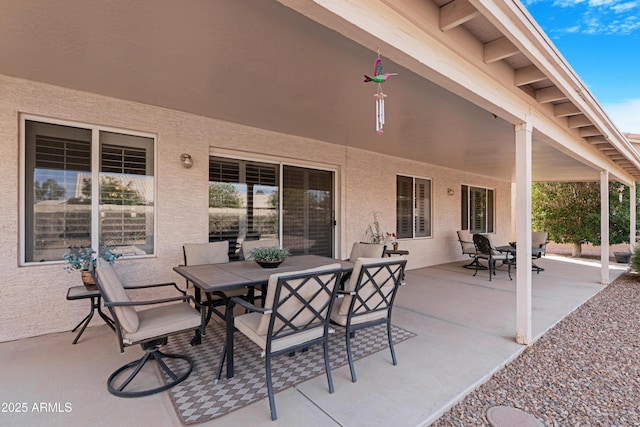 view of patio / terrace featuring outdoor dining space