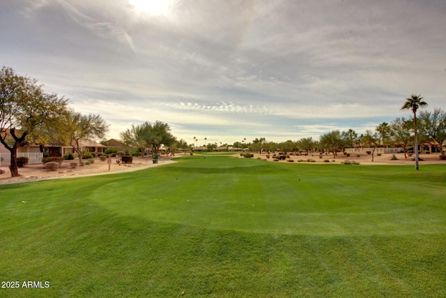 view of community with view of golf course