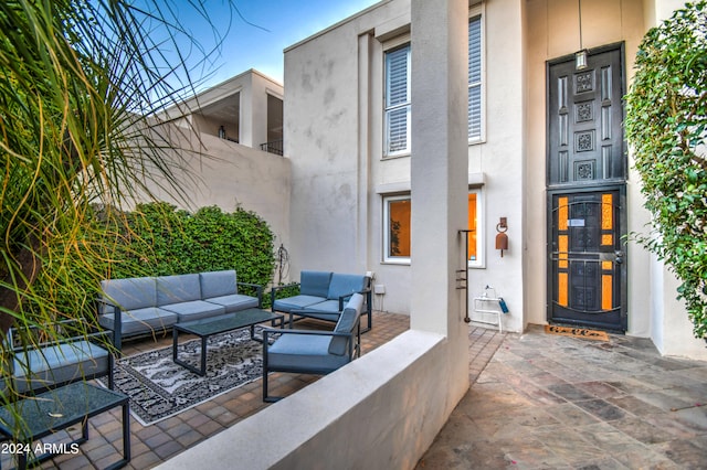 view of patio featuring an outdoor hangout area