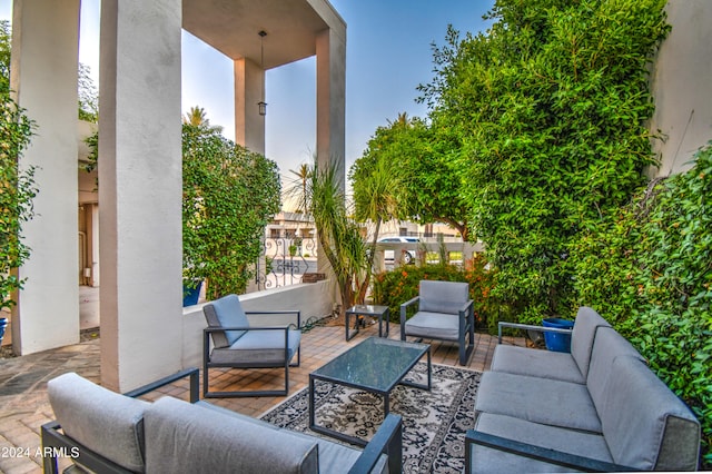 view of patio featuring outdoor lounge area