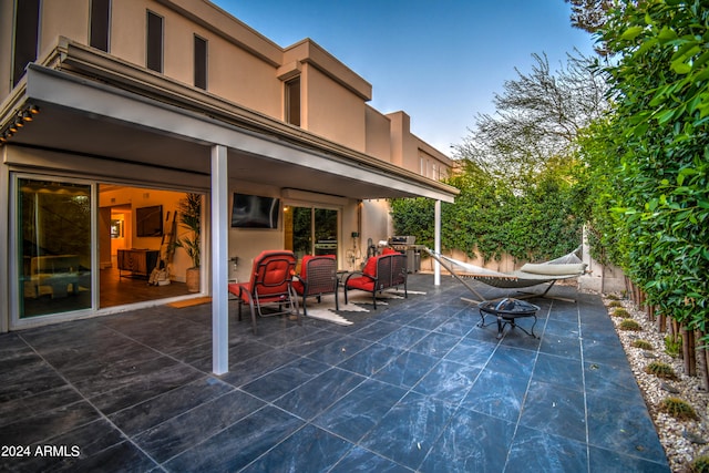 view of patio / terrace with an outdoor living space