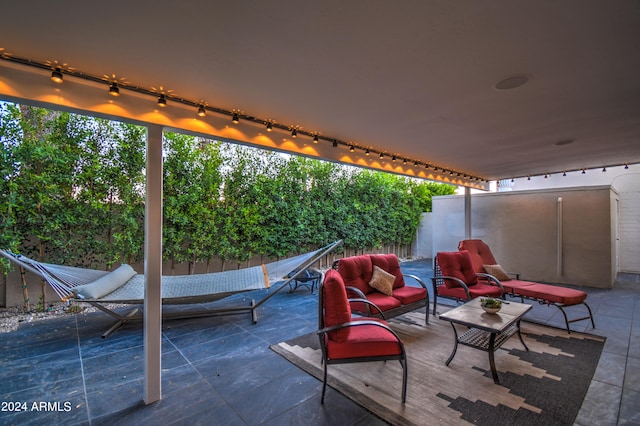 view of patio / terrace with an outdoor living space