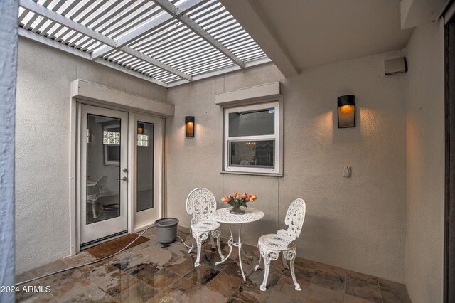 view of patio with a pergola