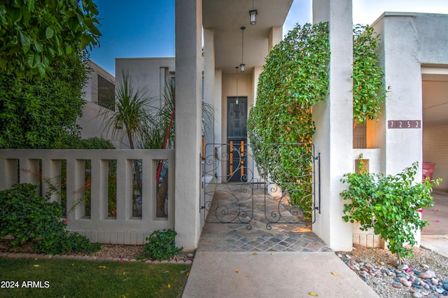 view of doorway to property