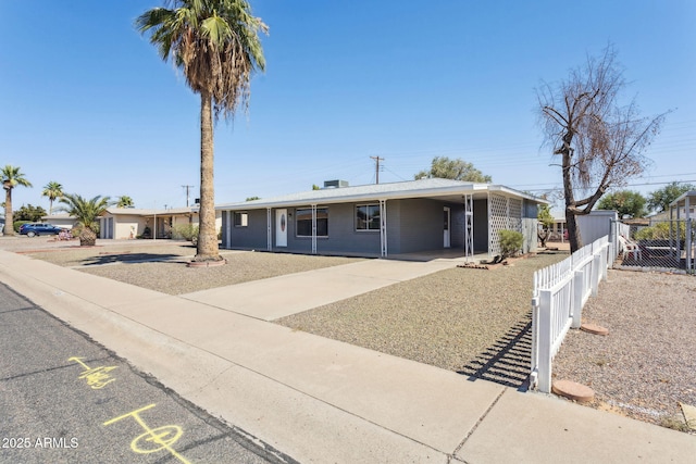 5455 E Baltimore St, Mesa, AZ 85205 - single story home featuring concrete driveway and an attached carport