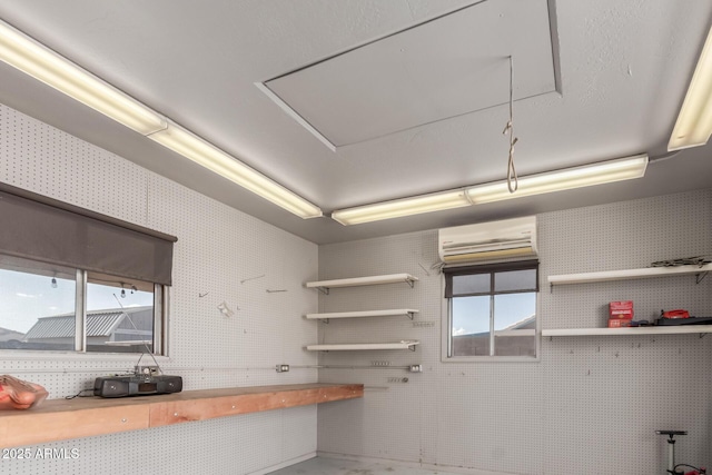 kitchen with a wall mounted air conditioner