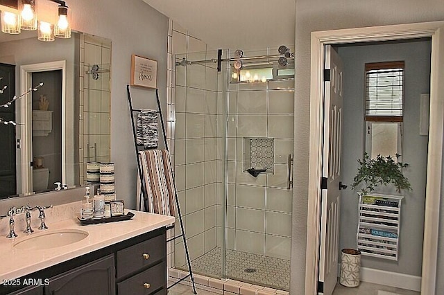 1181 S Cherokee Dr, Show Low, AZ 85901 - bathroom featuring a shower stall and vanity