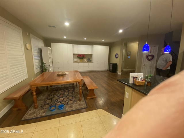 dining room featuring dark hardwood / wood-style floors