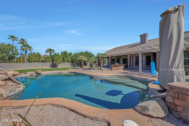 view of pool with a patio