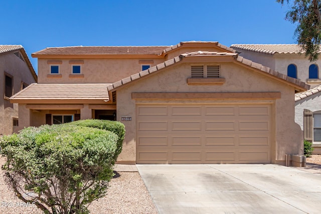 view of front facade with a garage