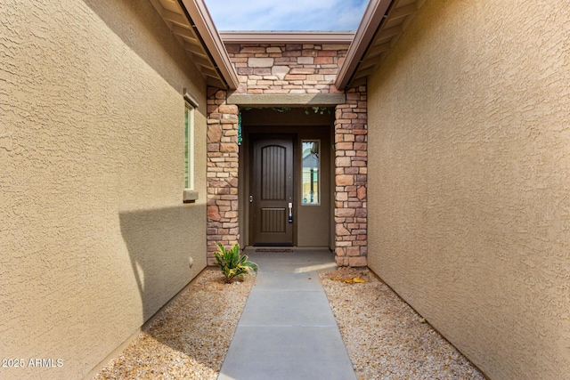 view of doorway to property