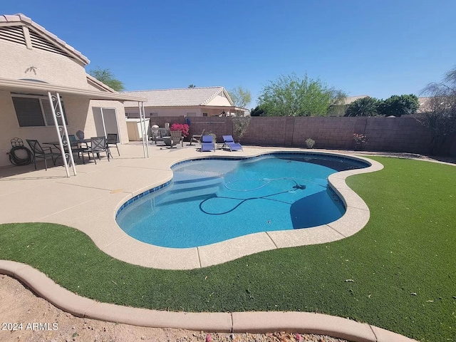 view of pool with a patio area