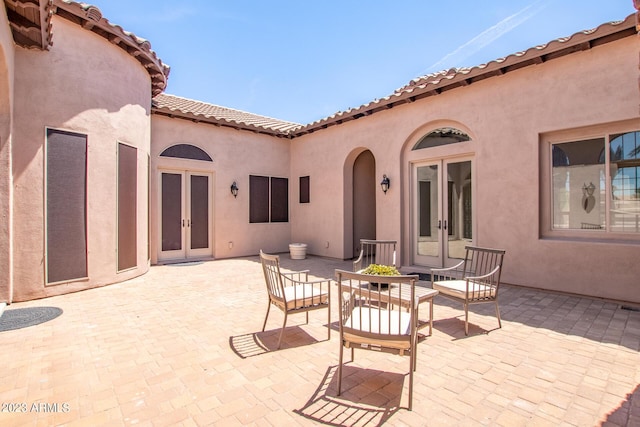 view of patio with french doors