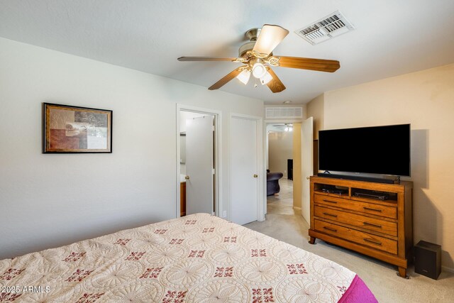 12318 W Bloomfield Rd, El Mirage, AZ 85335 - bedroom featuring light carpet and a ceiling fan