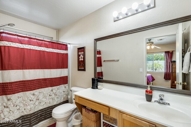 12318 W Bloomfield Rd, El Mirage, AZ 85335 - full bath with vanity, toilet, and ceiling fan