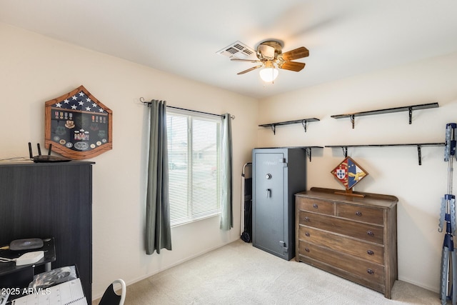 12318 W Bloomfield Rd, El Mirage, AZ 85335 - bedroom with light colored carpet and ceiling fan