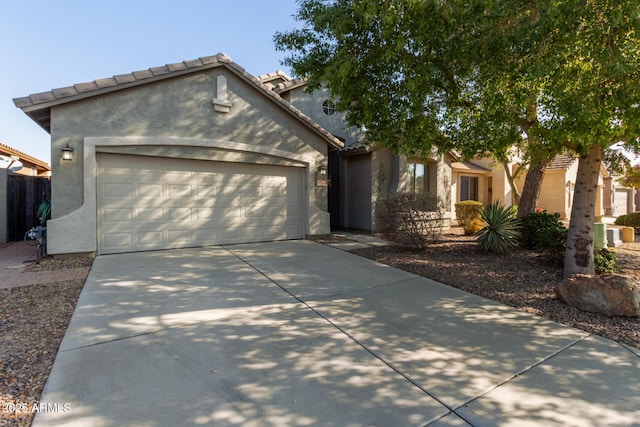 view of front of home featuring a garage