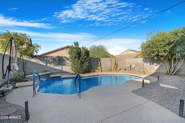 view of pool featuring a patio area