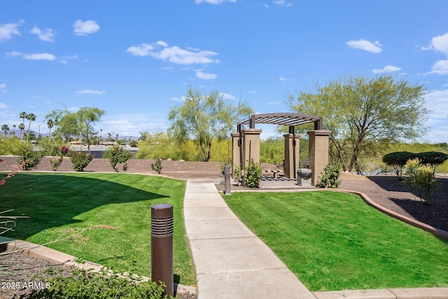 surrounding community featuring a lawn