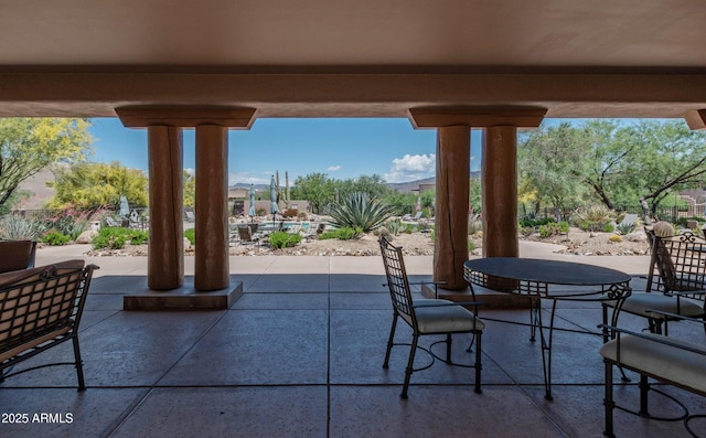 view of patio with outdoor dining space