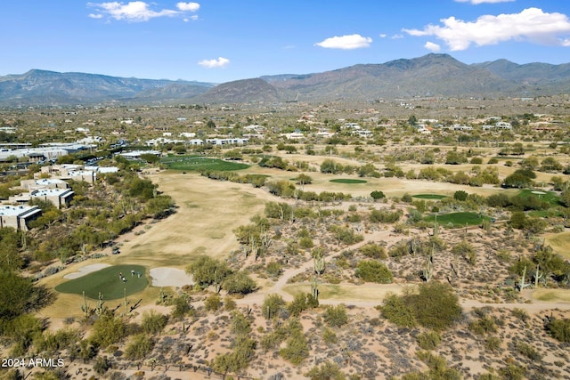 bird's eye view featuring a mountain view