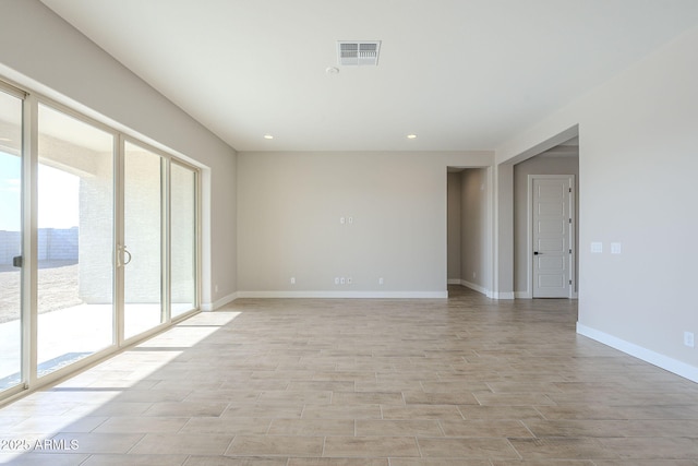 view of spare room