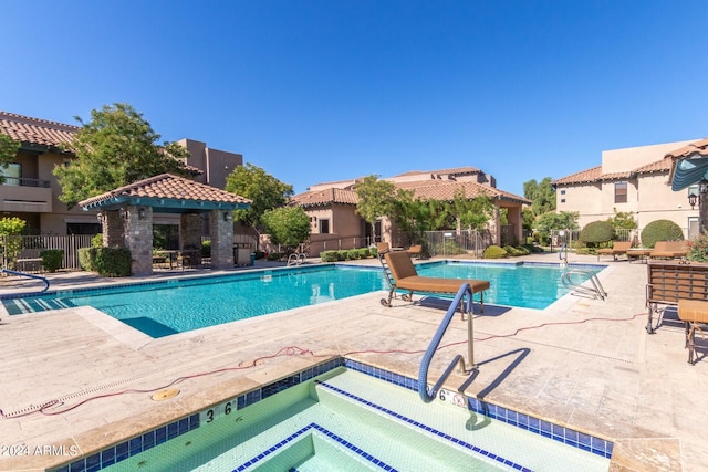 view of pool with a patio area