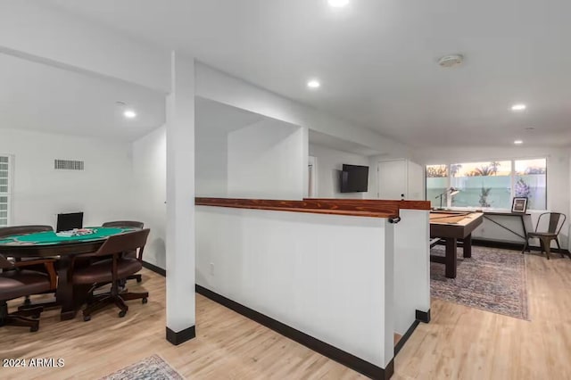 interior space featuring light hardwood / wood-style floors