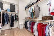 spacious closet with wood-type flooring