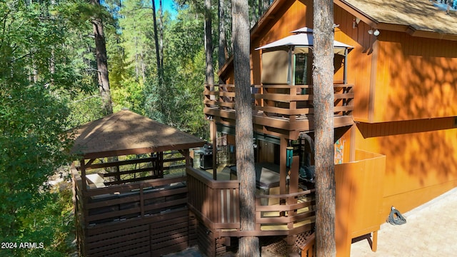 view of jungle gym featuring a gazebo