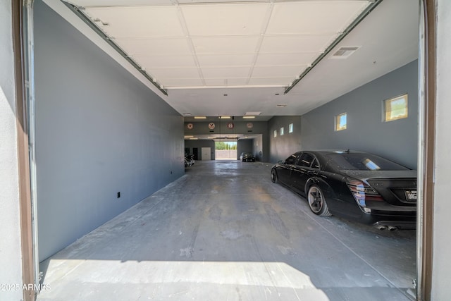garage with visible vents