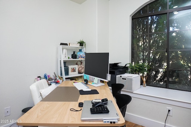 view of home office