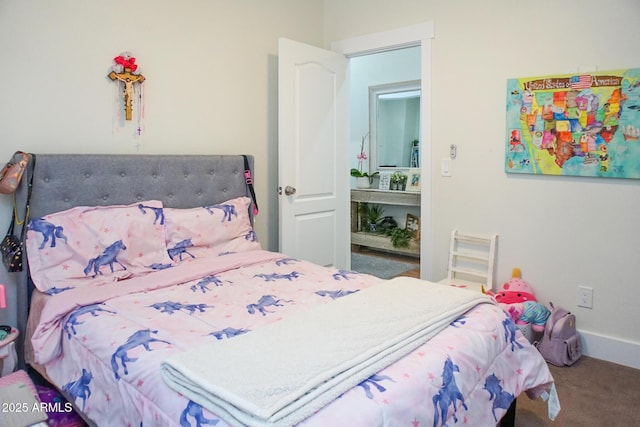 view of carpeted bedroom