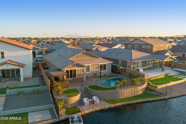 drone / aerial view featuring a residential view