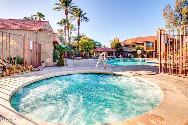 view of pool with a patio area