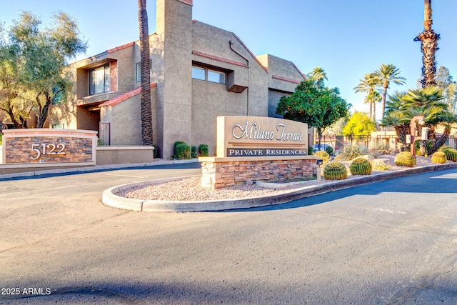 view of community sign