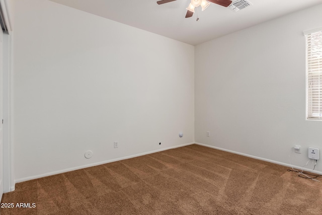 871 E Melanie St, San Tan Valley, AZ 85140 - empty room featuring carpet, ceiling fan, and baseboards