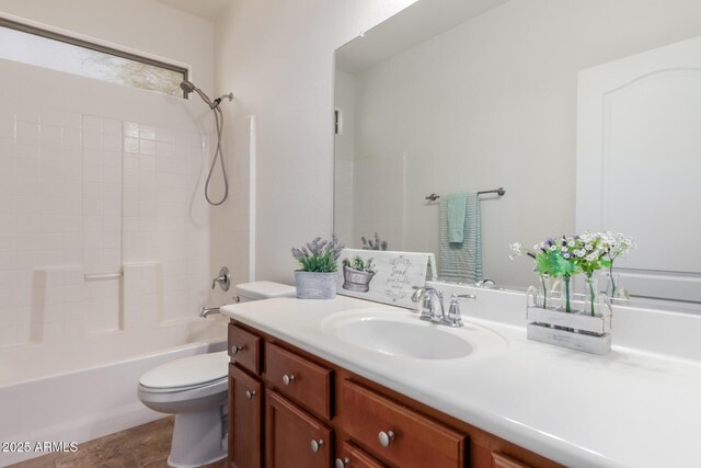 871 E Melanie St, San Tan Valley, AZ 85140 - bathroom with toilet, vanity, and  shower combination