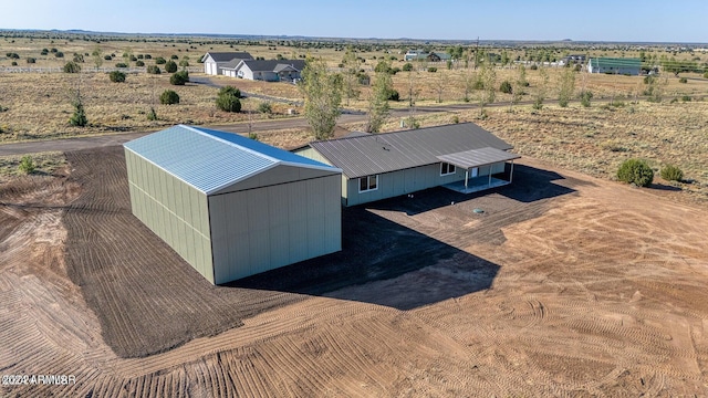 bird's eye view with a rural view