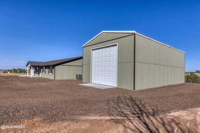 view of outdoor structure featuring a garage