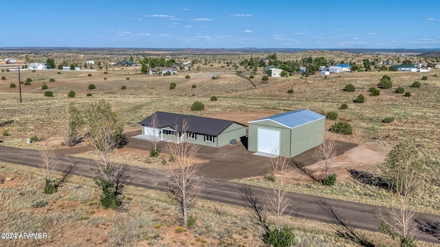 aerial view featuring a rural view