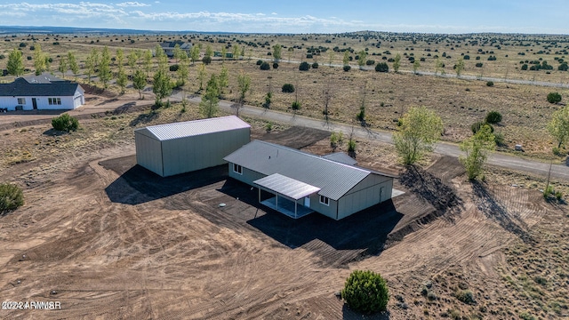 aerial view with a rural view