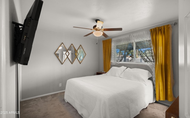 7543 E Portland St, Scottsdale, AZ 85257 - carpeted bedroom featuring baseboards and ceiling fan