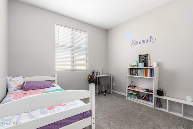 bedroom featuring carpet flooring