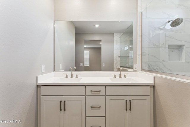 21228 N 58th St, Phoenix, AZ 85054 - full bathroom with double vanity and tiled shower